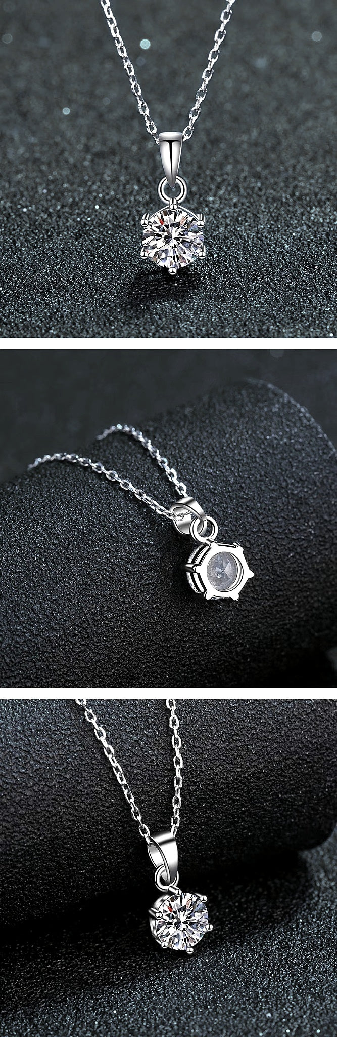 Collier Moissanite 0,5 carat — Argent 925