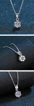 Collier chaîne avec moissanite – 0,5 carat – Argent 925 – Qualité D / VVS1 – 5 mm